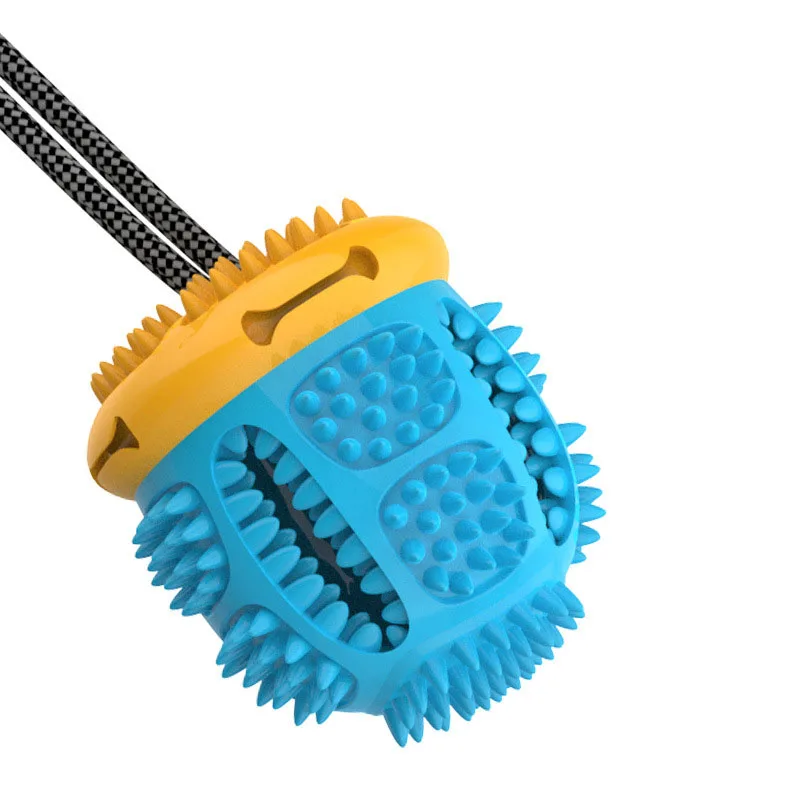 Suction Cup Dog Toy For Aggressive Chewers Pet Molar Bite Toy Dog Chew Rope Ball Pull Toy Fits