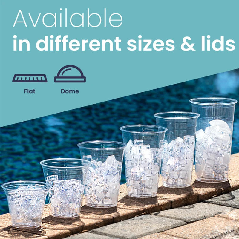 Wholesale Disposable Dessert Bubble Cold Drink Milk Tea Cups 12,16,20