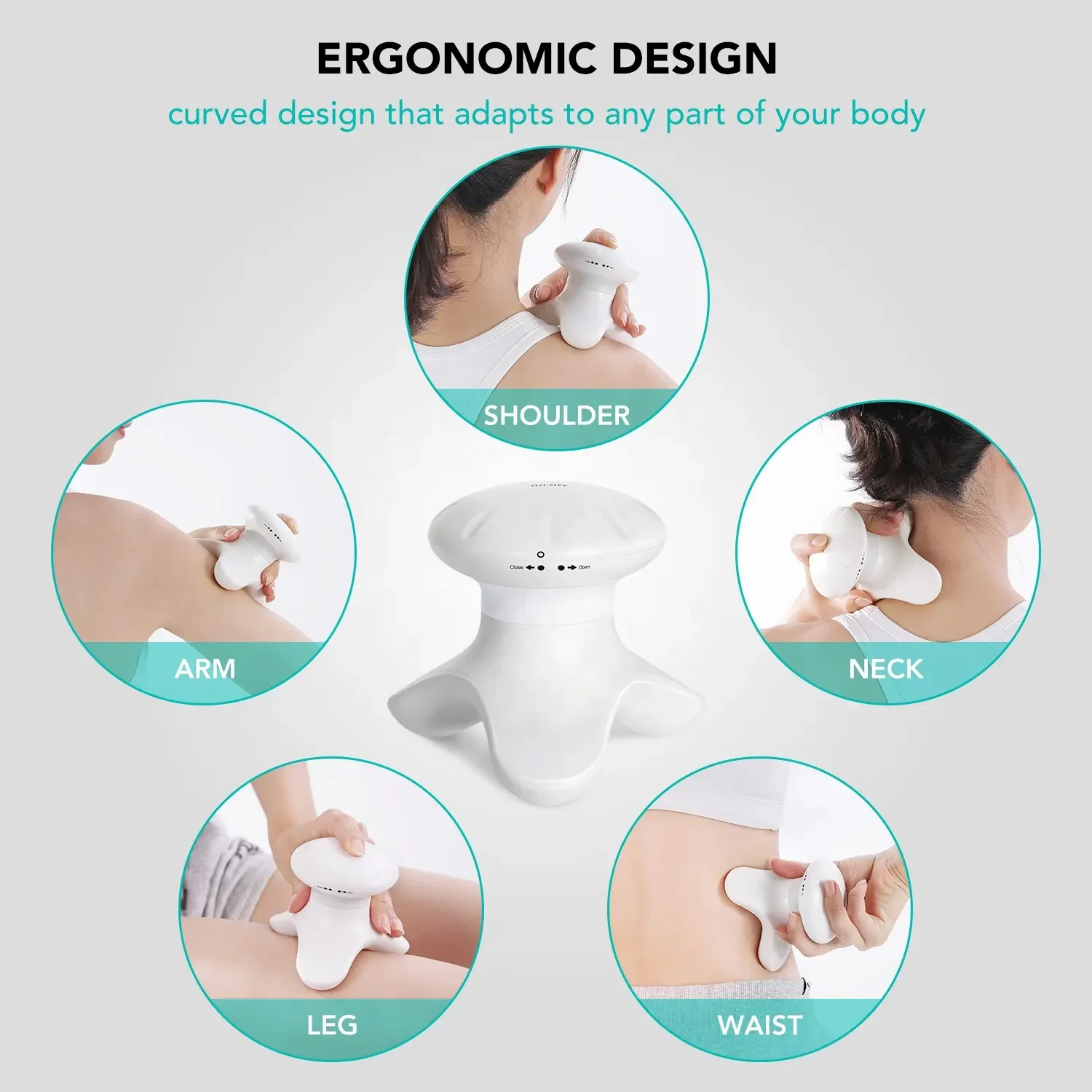 2 in 1 USB and Battery Powered Mini Head and Body Massager Electric Vibrating Triangle Mini Massage Machine