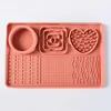 Large pink pet slow food mat