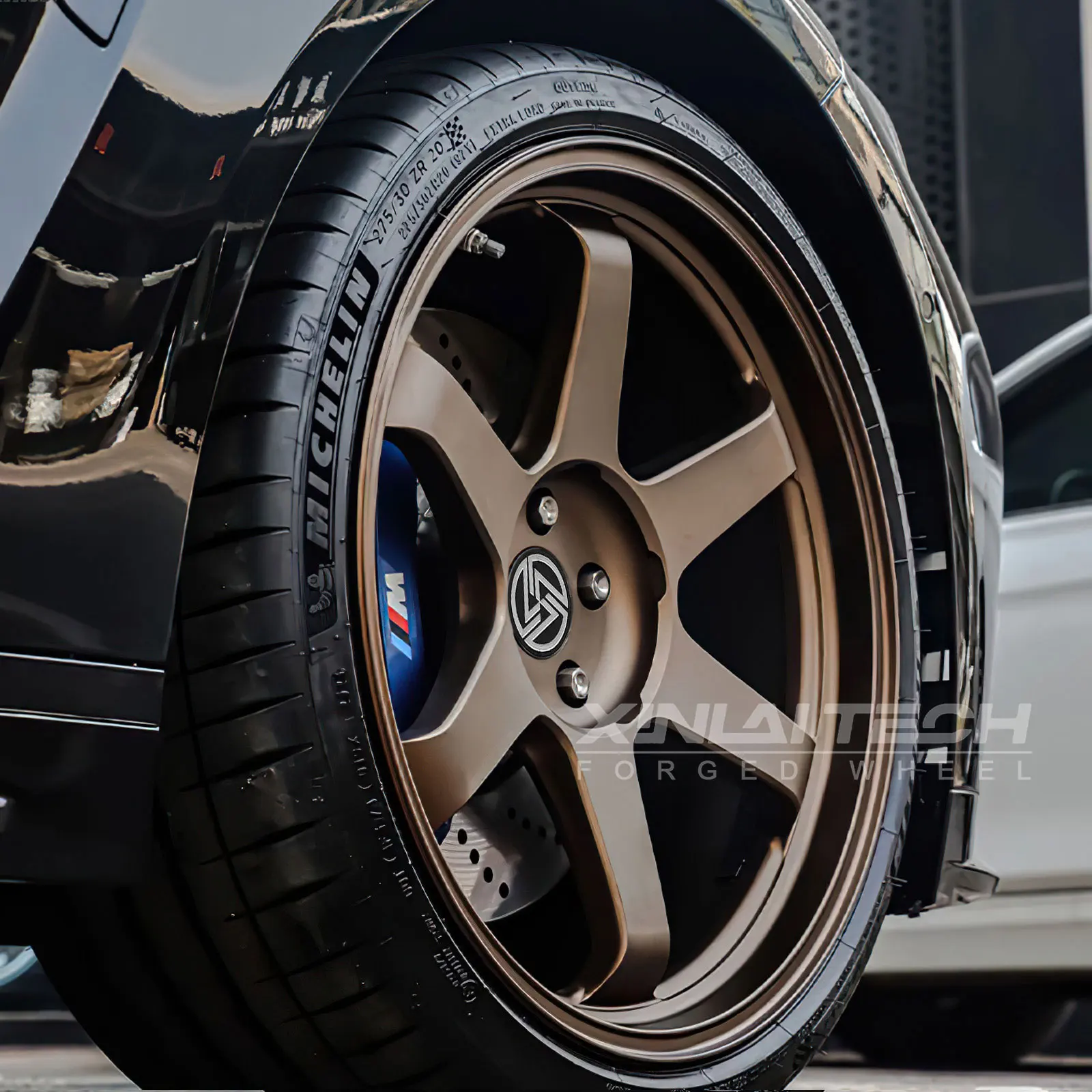XL Bronze Finished Custom Monoblock Forged Wheel Jantes 5x112 5x120 5x114.3 17 18 19 20 21 22 23 Inch Racing Car Wheel Rim - Image 1