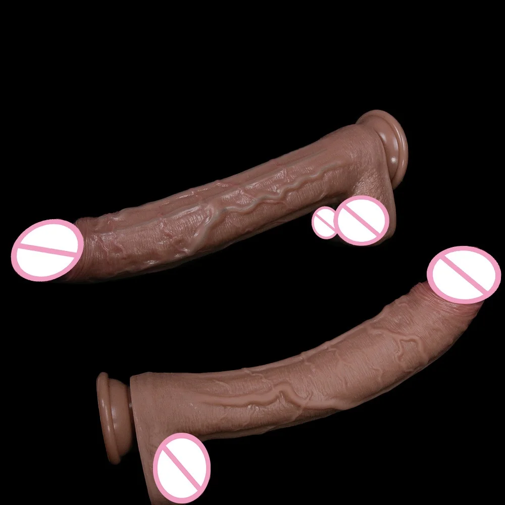 Female Simulation Liquid Silicone Soft Adult Sex Products for Erotic Masturbation Big Black Dildo Pictures