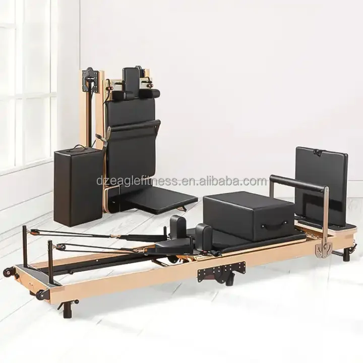 Pilates Reformer Maple Wood Equipment Fitness Reformers Pilates Machine ...