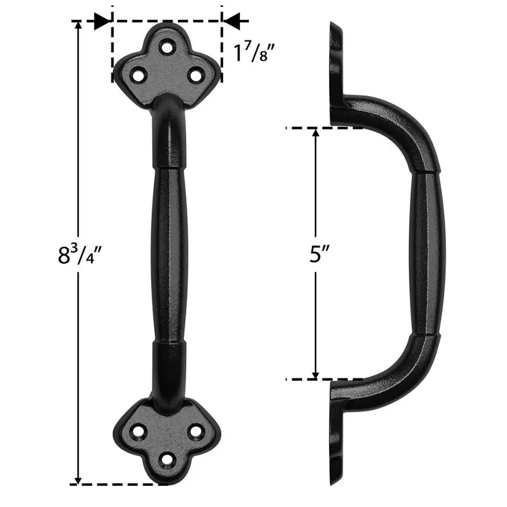 Rustic Pulls Handmade Barn Door Hardware Hand Forged Wrought Iron Handles