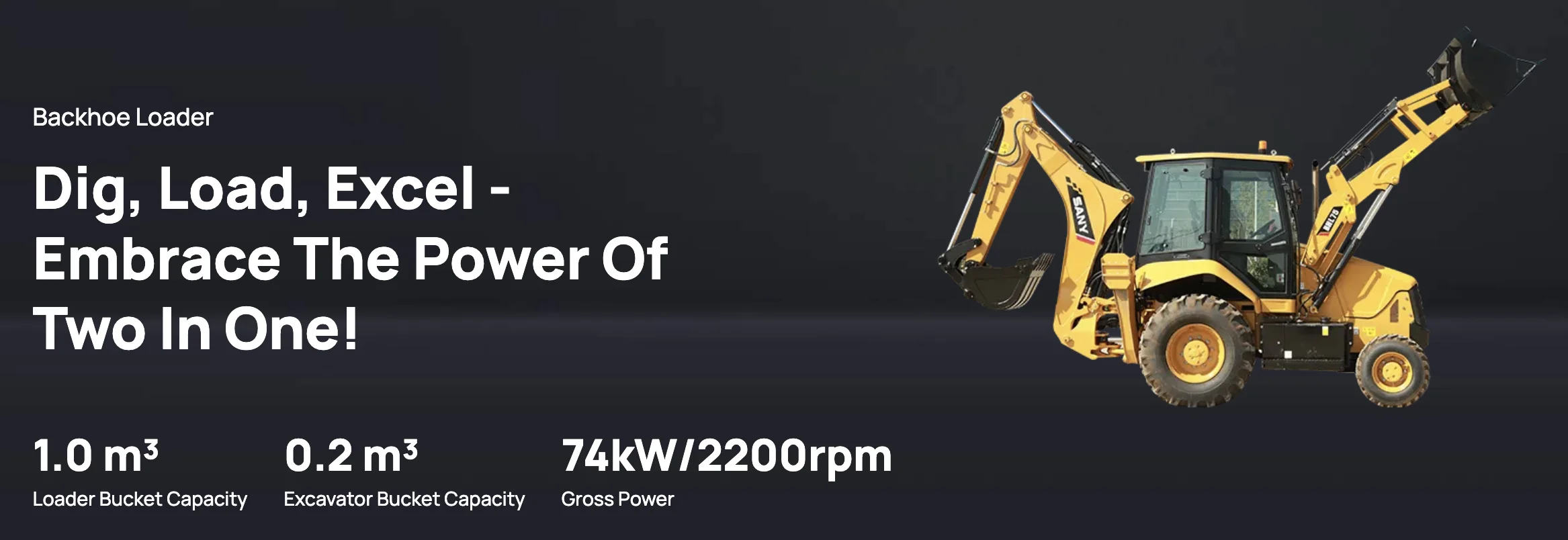 Sany Bhl75 7.5 Ton Backloader Machine Paving Roads Back Loader Tractor