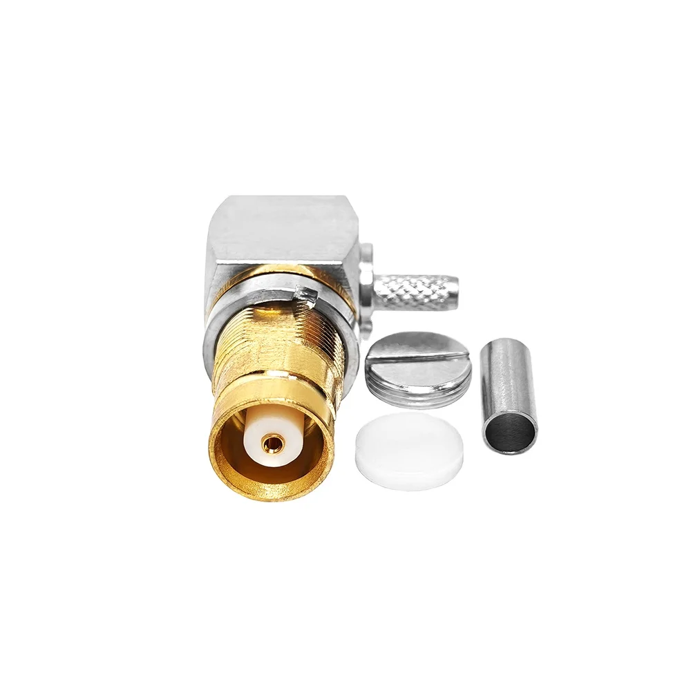 Factory Price L9 Type Connector Type 1.6-5.6 Female Jack 1.6/5.6 90 Degrees Right Angle for Flex2 RG179 Rf Coaxial Connectors