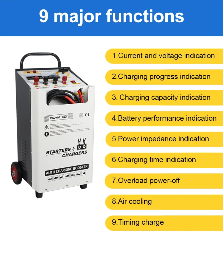 6000a 380v Intelligent Car Battery Charger Jump Starter For 12 Volt Electric Auto Battery
