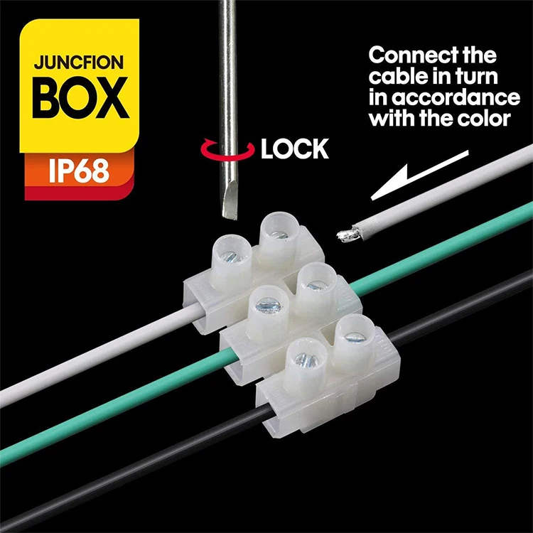 Waterproof Connector Outdoor Cable Connectors Junction Box IP68 Electrical Y Model for 4mm-14mm Cable 