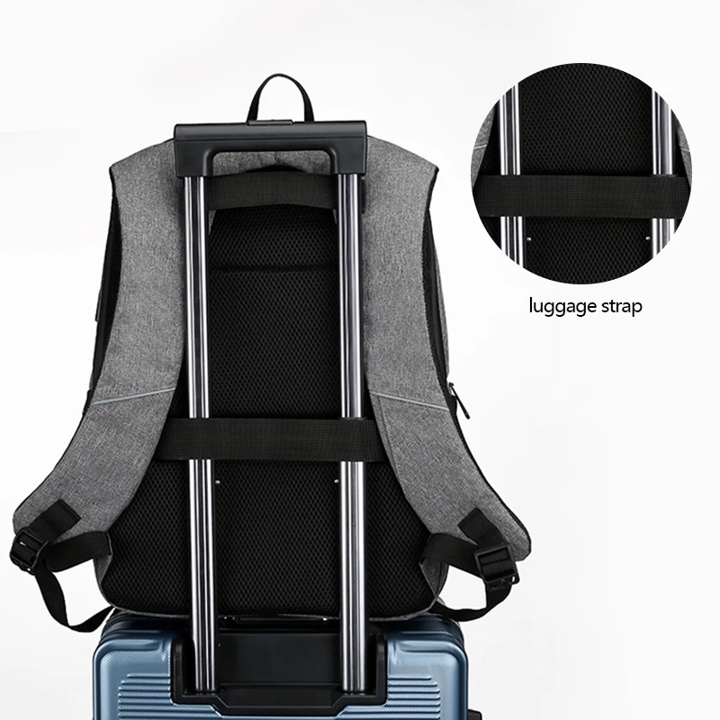 Custom Logo Multifunctional Large Durable Waterproof Breathable School Bag Oxford Laptop School Backpack With USB Charging Port