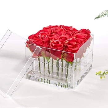 Household decorations display Acrylic flower box with drawer
