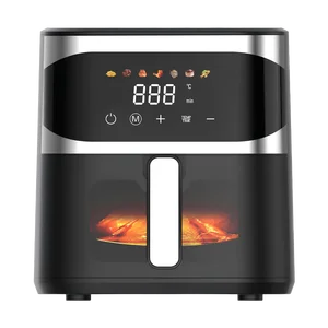 Visiual Windows 5L 6L 7L 8L 10 in 1 Air Grill Energy Saving Touch Screen Ovens Electric Smart Air Fryers With Color Screen