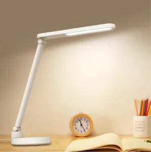 Small Led Desk Lamp, Led Reading Light for Home Office, Portable & Folding Design Table Lamp with Adjustable Brightness