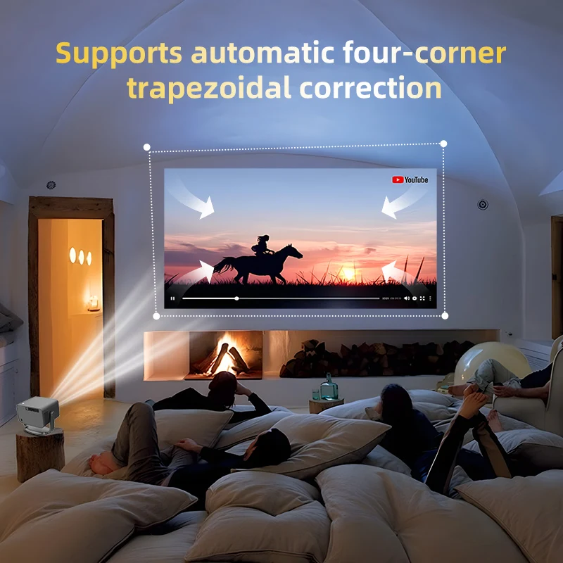 P20 Pro Smart Mini Projector 5G Dual Band WiFi Bluetooth 5.2 HD 1080P LED Android 13 Projector