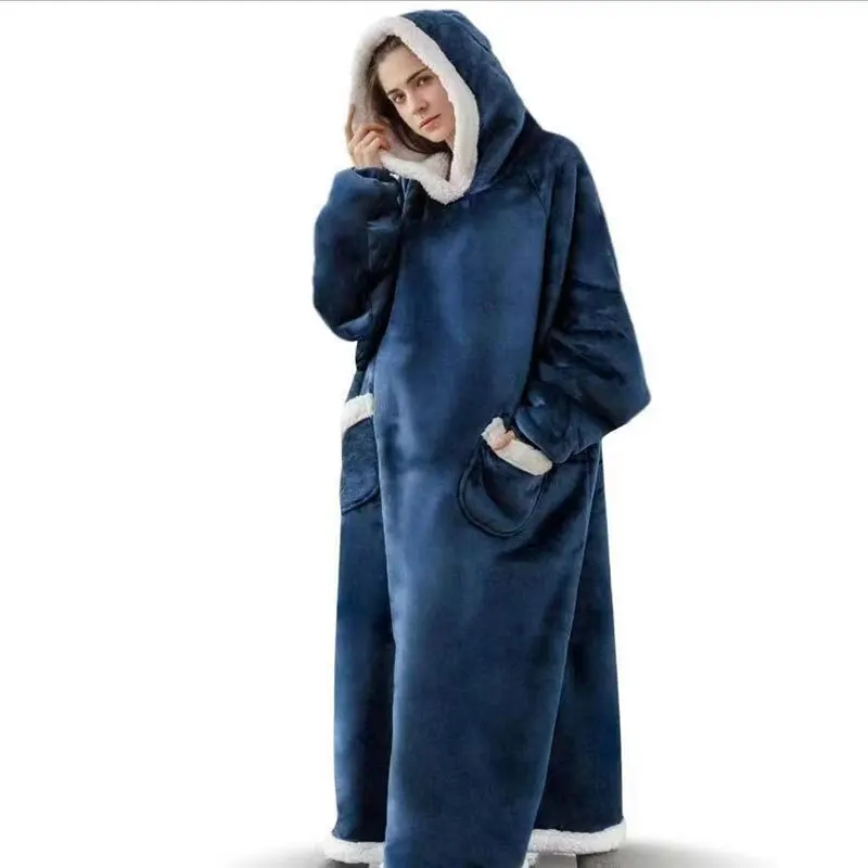 Felpa Con Cappuccio Donna Oversize Pullover Blanket Hoodie