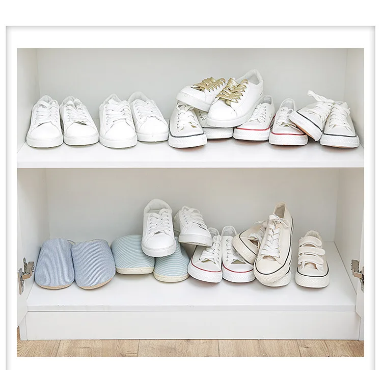 Household storage shoe rack Double-layer shoe support plastic integrated simple space saving simple shoe rack supplier