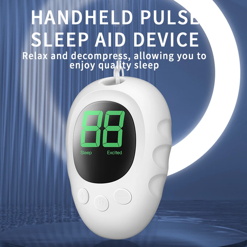 Comfortable Sleep Therapy Device  Relaxing Brain Sleep Device Microcurrent Heating Hand Warmer Hand Grip Pulse Sleep Aid