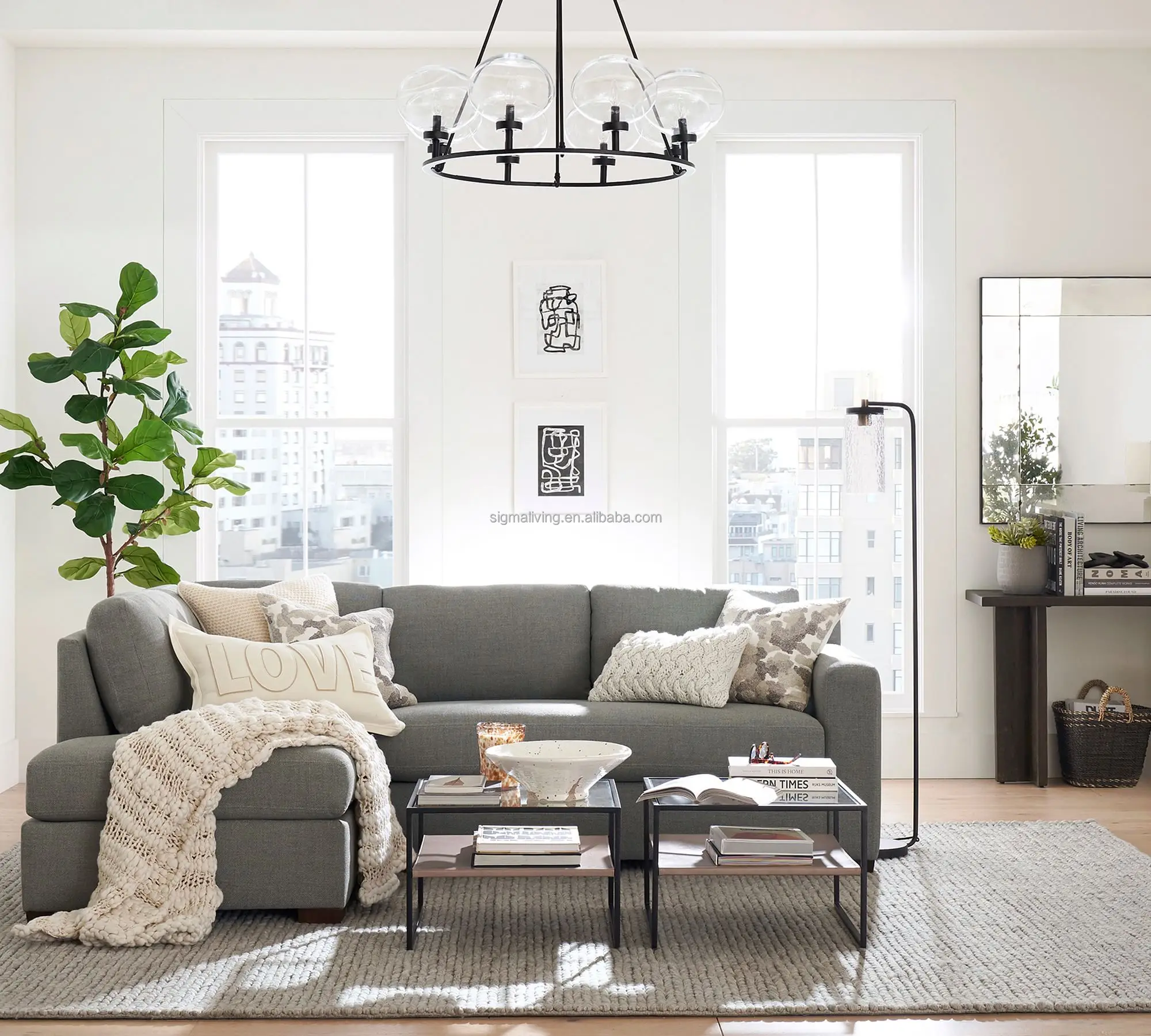 chandelier light luxury light glass globe round chandelier