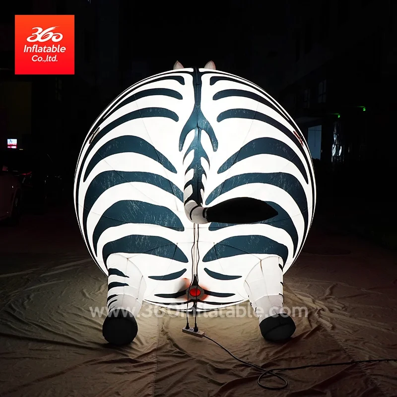 Customizable Commercial Advertising Inflatables Fat Zebra Mascot for Shopping Mall Festival Decorations