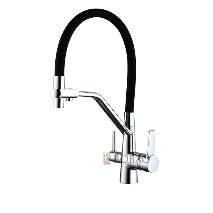 Single Handle Single Hole Matte Black Pull Out Spring Kitchen Faucet With Faucet Hole Cover Kitchen Sink Faucet For Sink