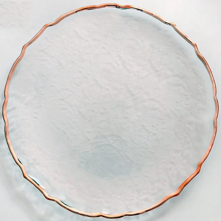 Sustainable Wedding Charger Plates Salad Clear Under Plate Gold Crystal