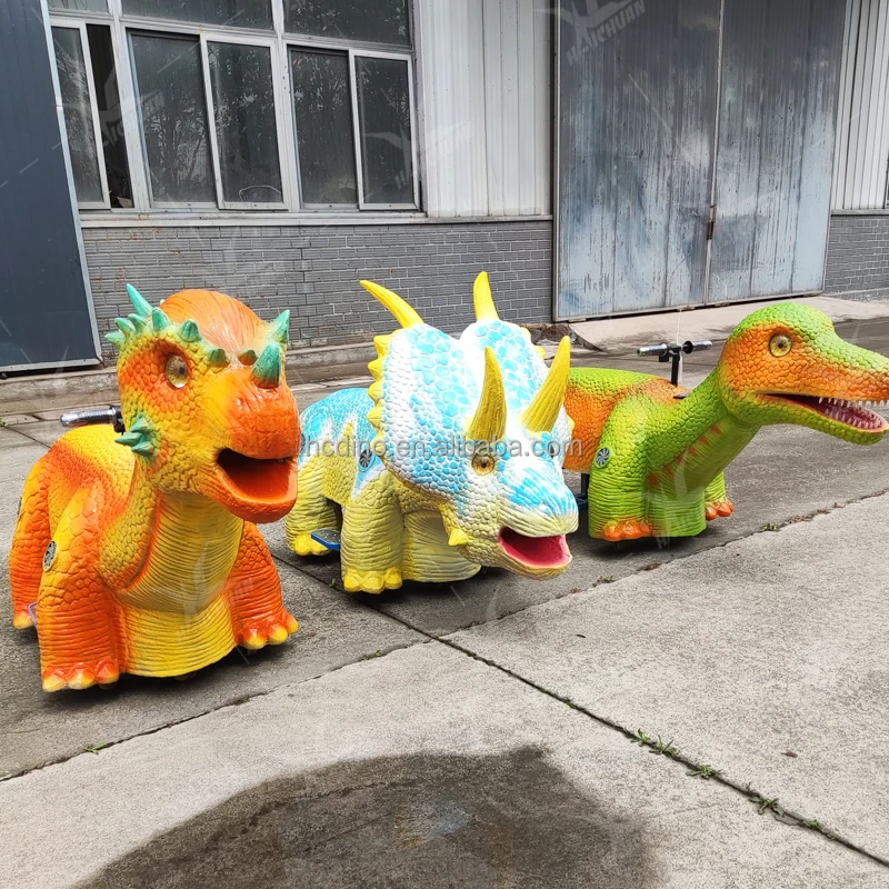 Shopping Mall Small Walking Animals Dinosaurs to Ride on Toy Car for Amusement Park 3D Dino Cart
