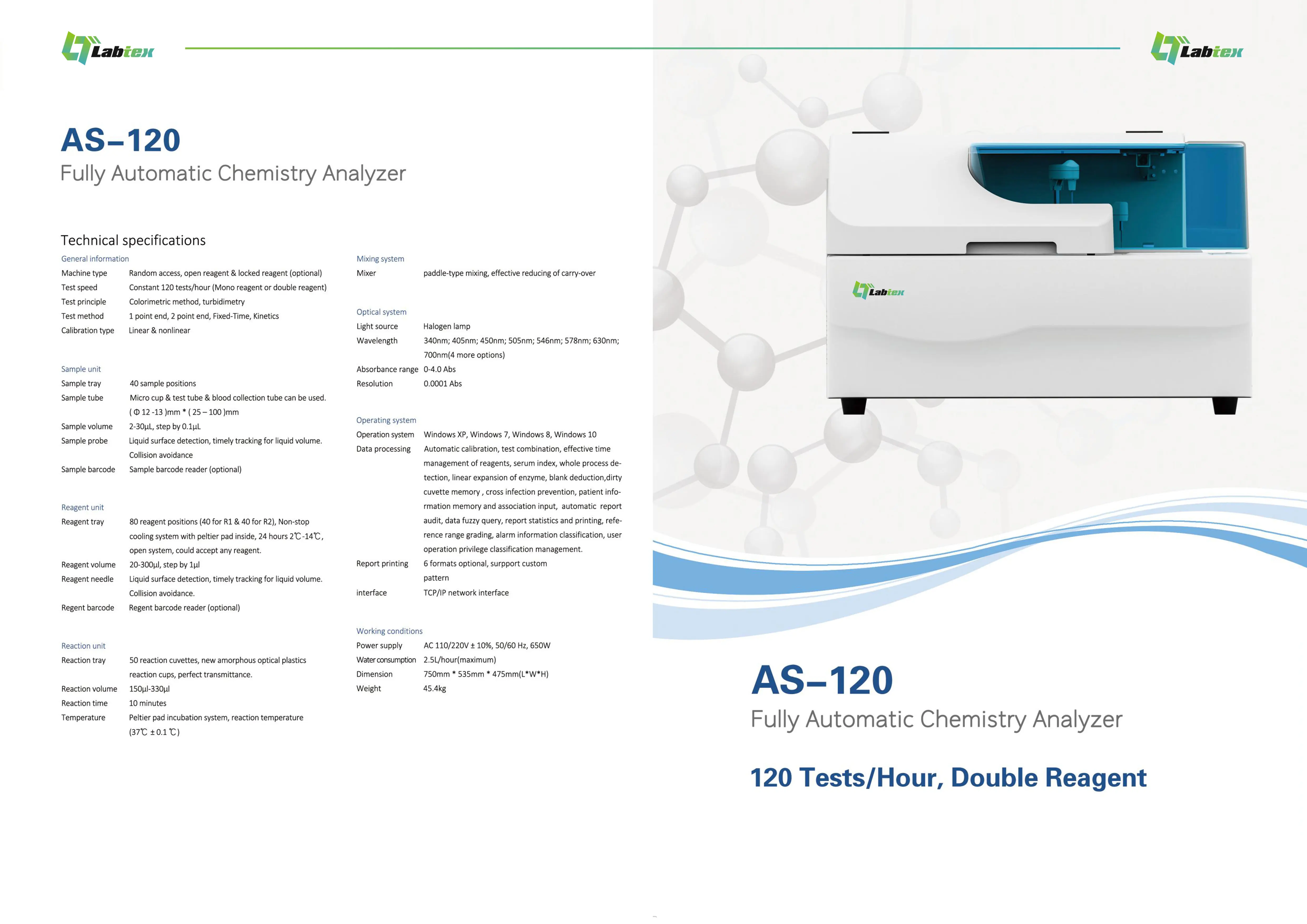 Labtex Fully Automatic Chemistry Analyzer For Clinical Chemistry ...
