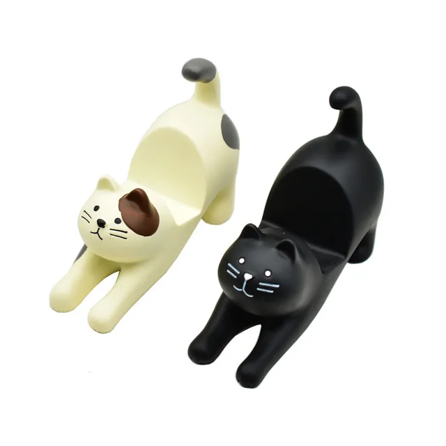 ins birthday gift girl ornaments Zakka grocery decole resin lazy cat mobile phone bracket