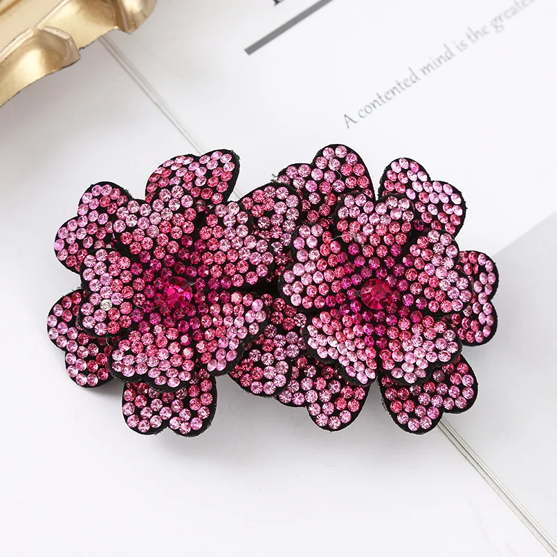 Женская заколка для волос со стразами