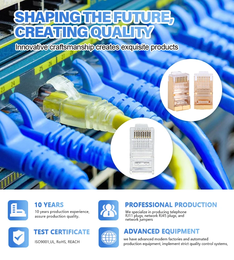 2 Pin RJ9 RJ45 Male Connector 4P2C RJ11 Cat3 Ethernet Telephone ...