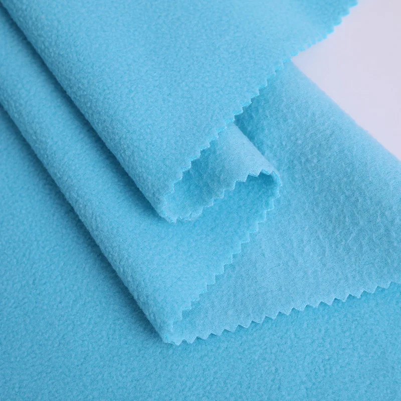 Customized Color 100 Polyester Double Side Brush One Side Anti Pilling Knit 180 Gsm Lamb Wool Recycled Fleece Fabric Polar