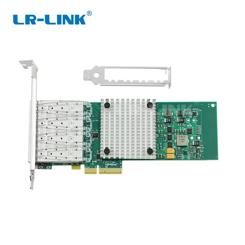 LR-LINK LREC9714HF-4SFP Серверная сетевая карта четыре порта волокна PCIe x4 для программирования в производственных условиях 1000 Мбит/с Nic Сетевая