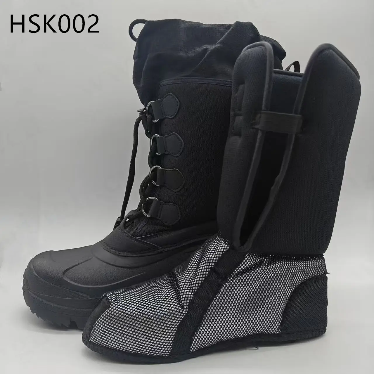 ZYF,new Style Glacier Expedition Super Keep Warm Black SKI Boots Team Training Duck Boots with Full-Waterproof Sock HSK002