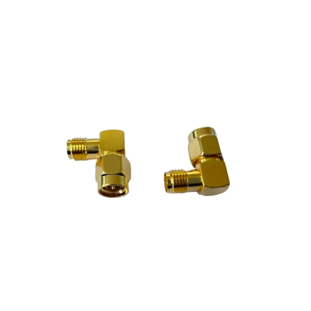 product sma jwk adapter connector gold plated 50ohm rf coaxial connector sma male to sma female right angle adapter-1