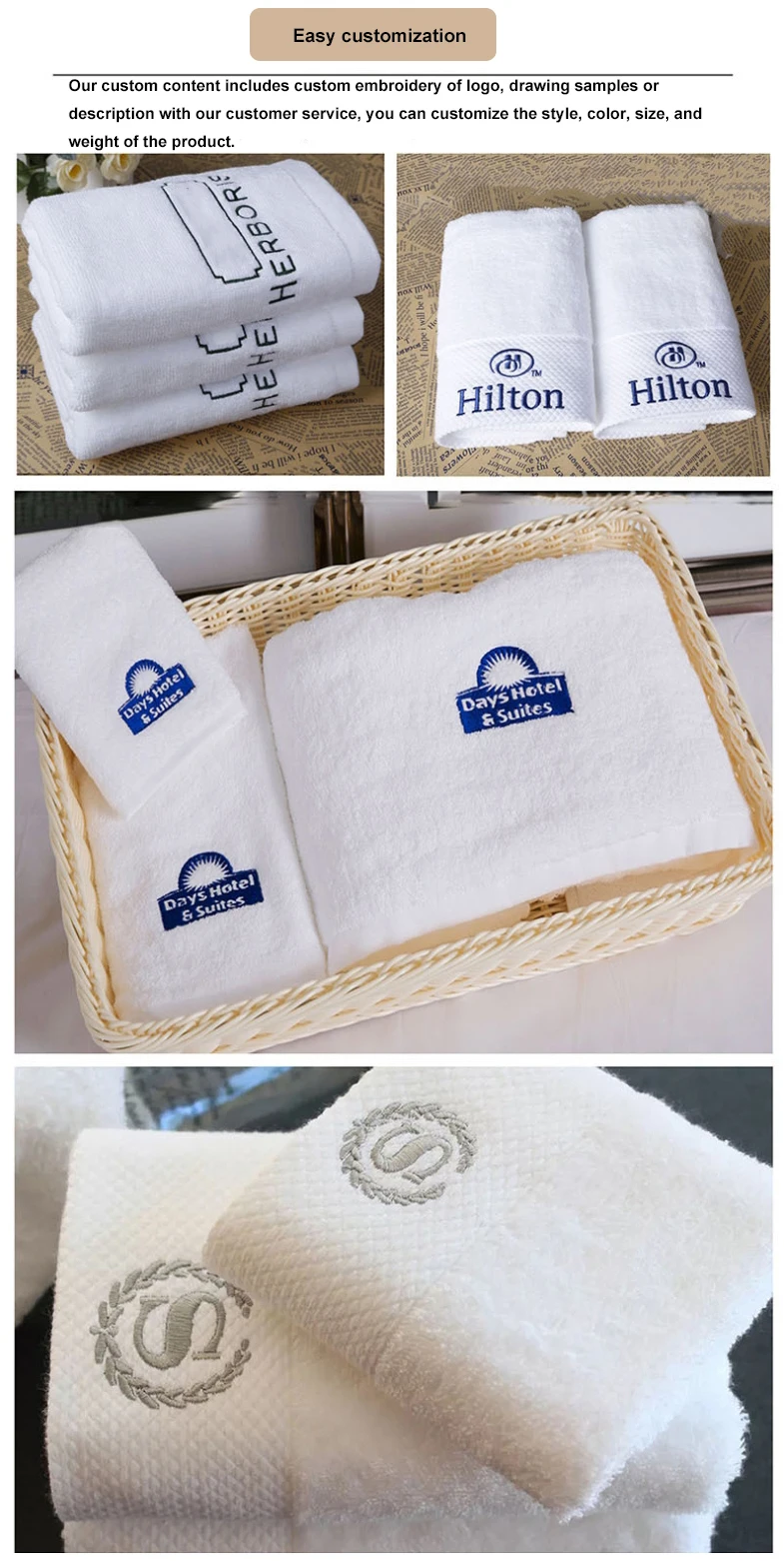 Hotel luxury custom style embroidered jacquard size 70*140 LOGO face towel bath towel supplier