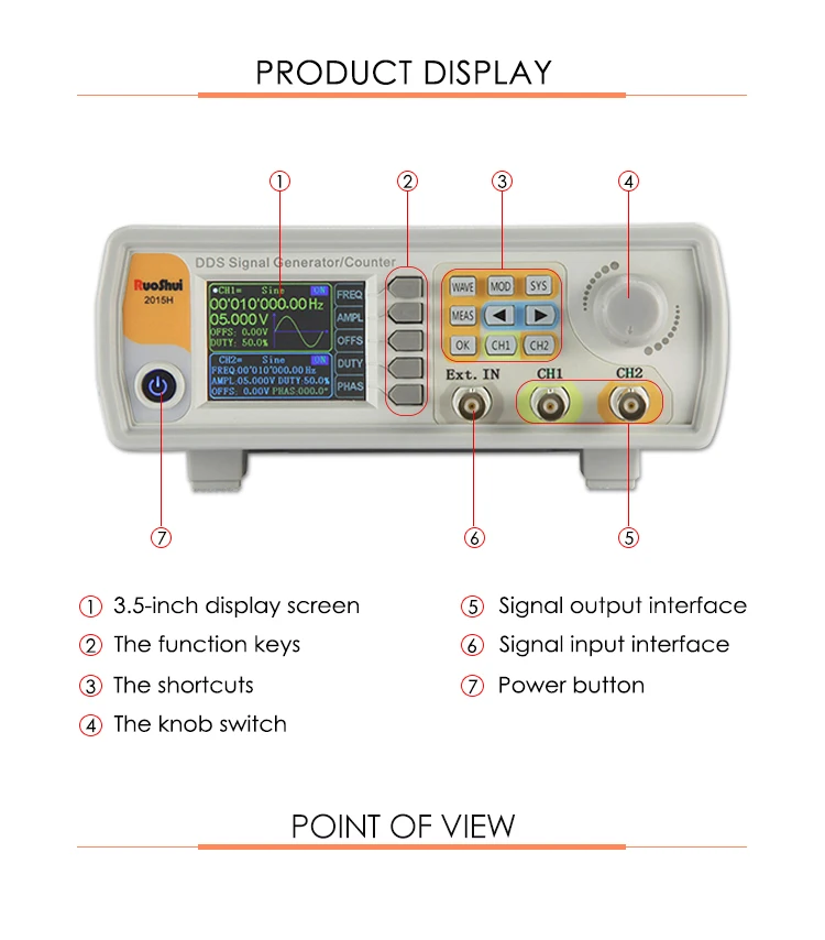 2015H 15MHz  RuoShui  Function Generator Signal Generator