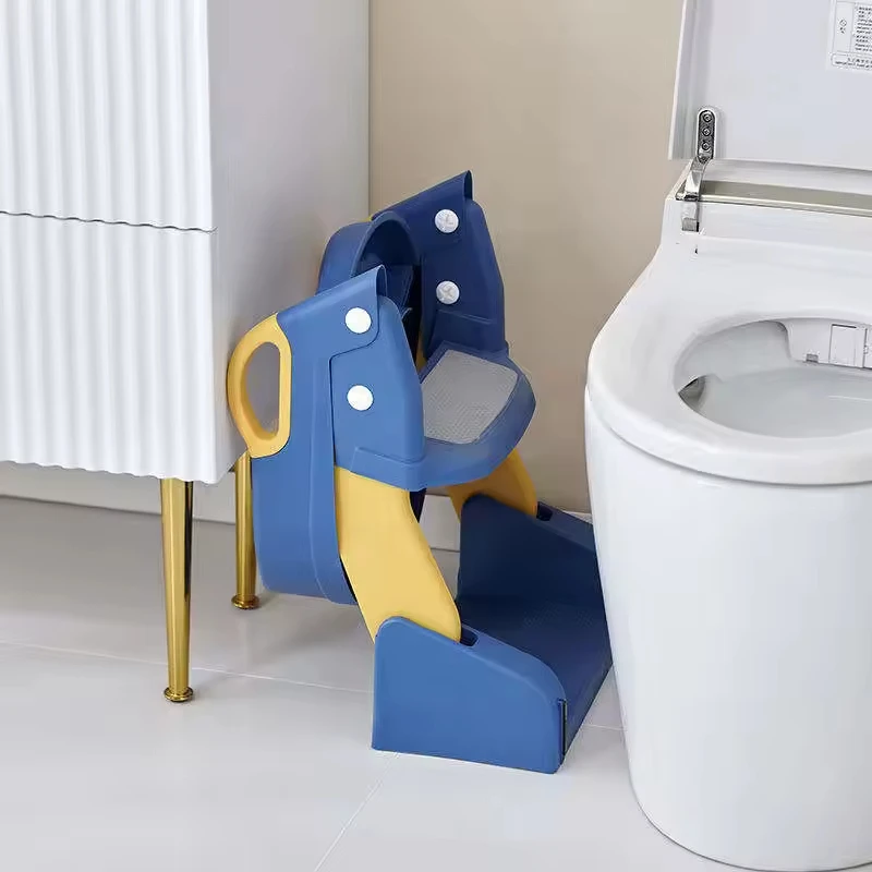Hot Sale Baby Products Plastic Baby Auxiliary Toilet Ladder Baby Potty Training Toilet Seat Potty With Step Stool