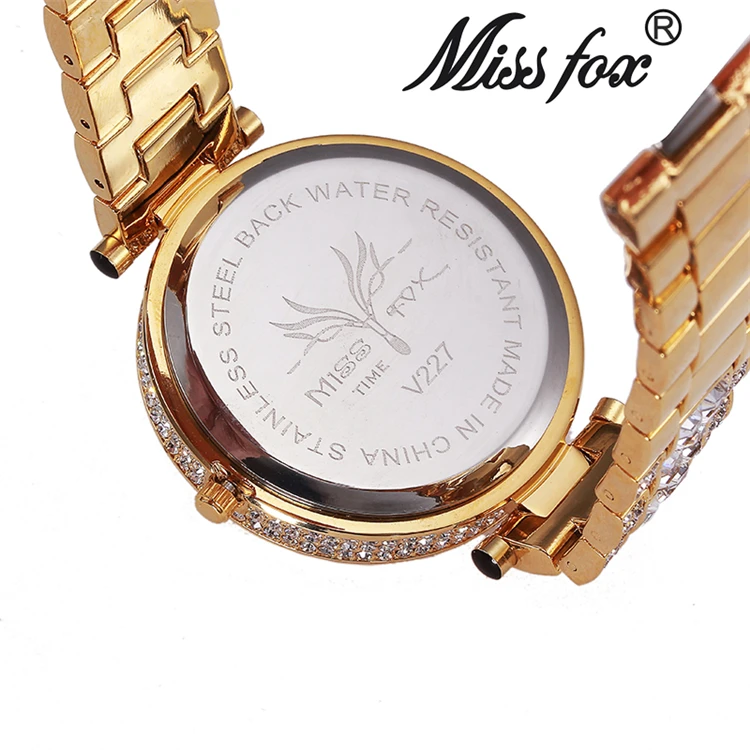 Miss Fox Women Watch Fashion Crystal Diamond Leopard Casual