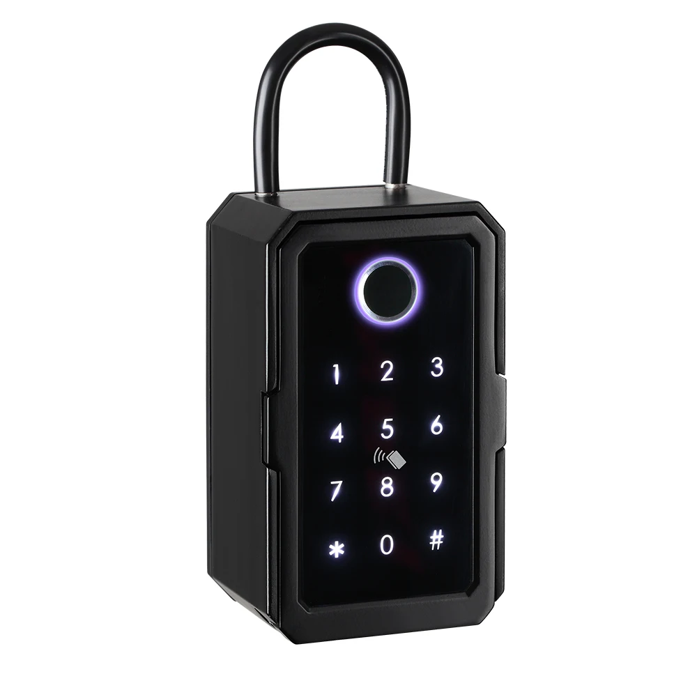 Smartek New Arrival Waterproof Smart Key Box for Key Storage App Fingerprint Code Combination Key Holder