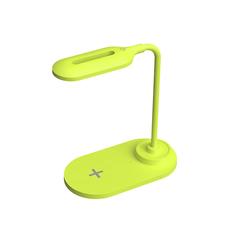 HT-12 Color LED Desk Lamp Built-in 15W Wireless Charger for Students Table Lamp Creative New Product