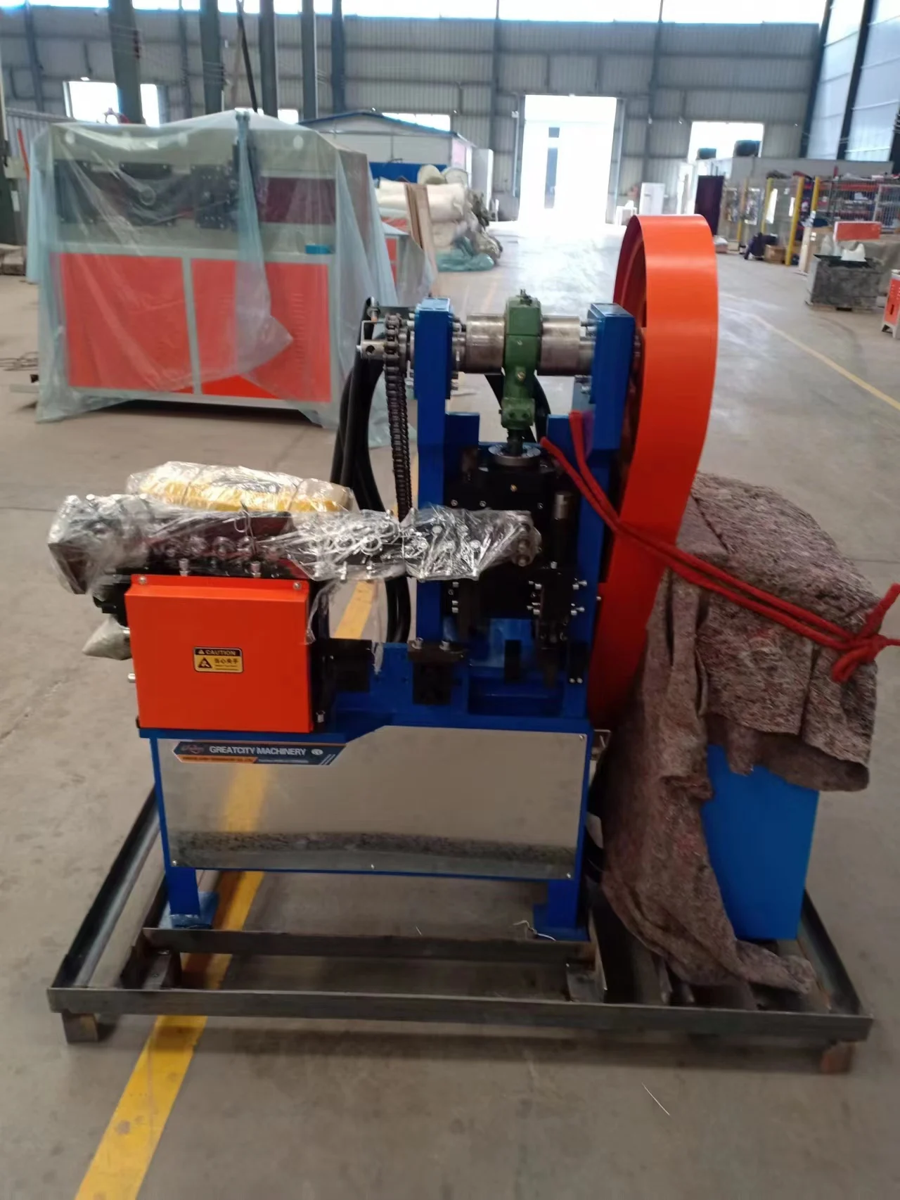 Machine Control System Count Accurate Stable Performance Long Service Life CNC Double Line Lawn Nail Making Machinery