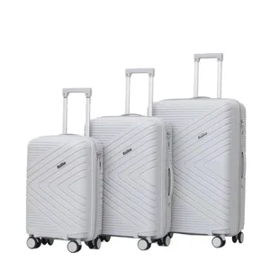 custom logo Luggage Factory Neoprene Minimalist Luxurious Suitcase Trolley Three-Piece Set Universal Wheel Silent TSA Password Lock Travel