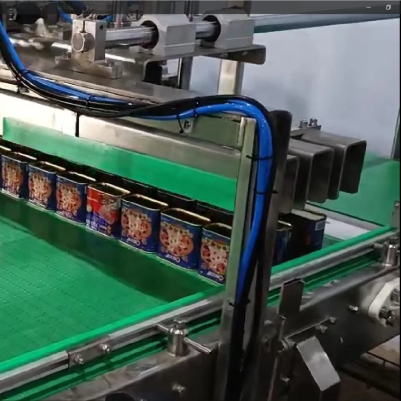Leadworld Automatic Production Packaging Line Empty Tin Can Fruit Canning Palletizer Stacking Machine End of Line Packing