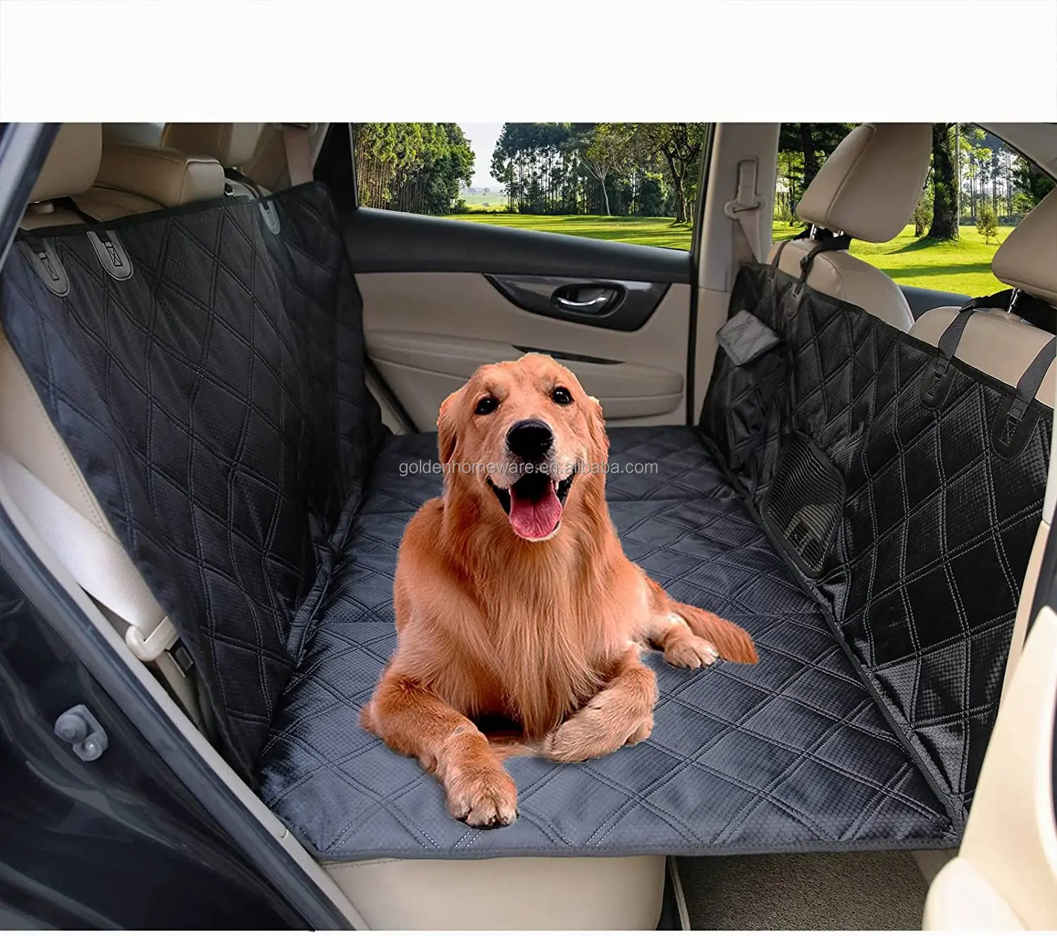 Extra Padded Back Seat Extender For Dogs,Backseat Car Dog Bed With Hard ...