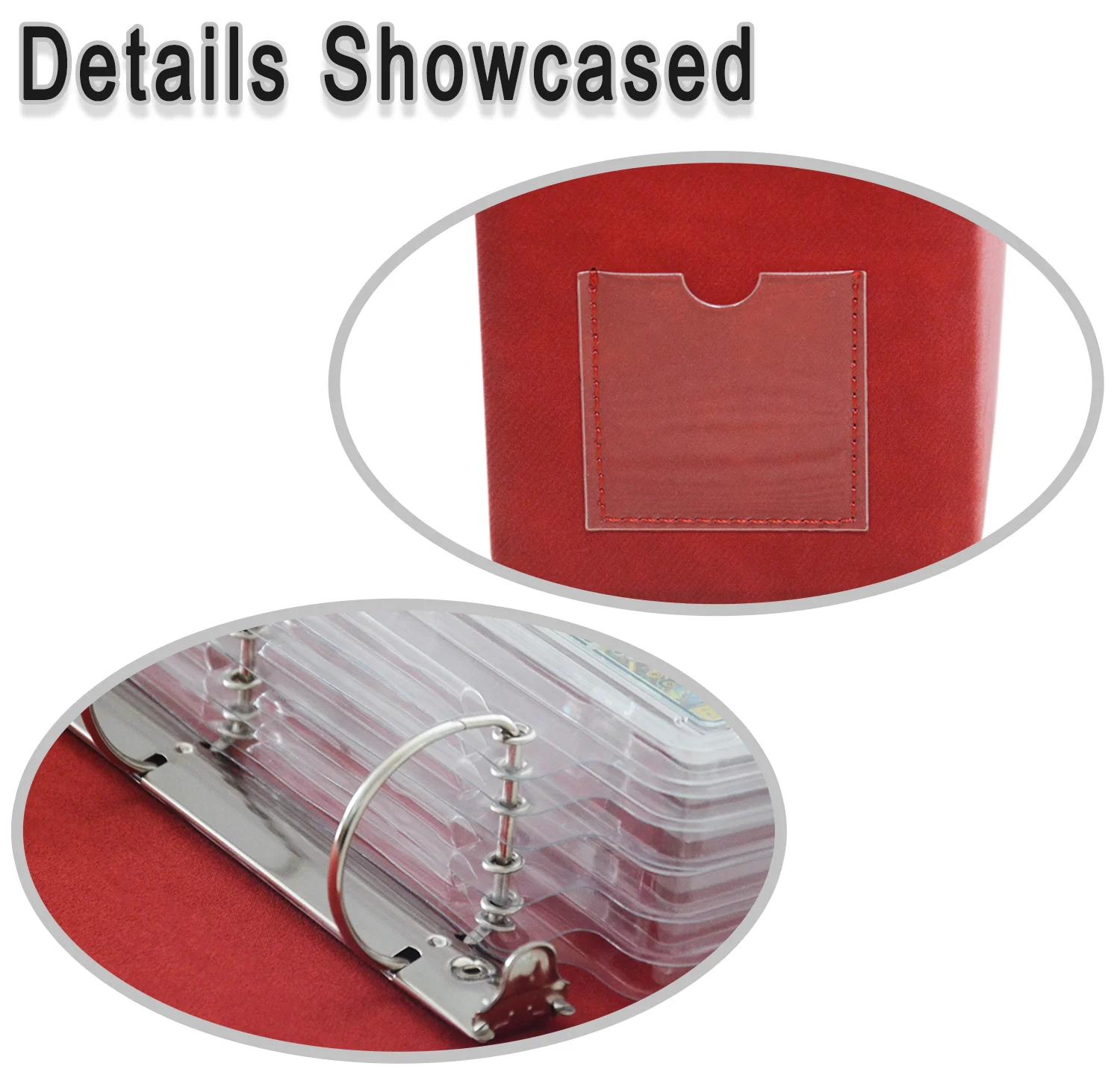 Custom 3 Ring Letter D Mechanism PU Storage Trading Card Album, Trading  Card Binder for Graded Cards