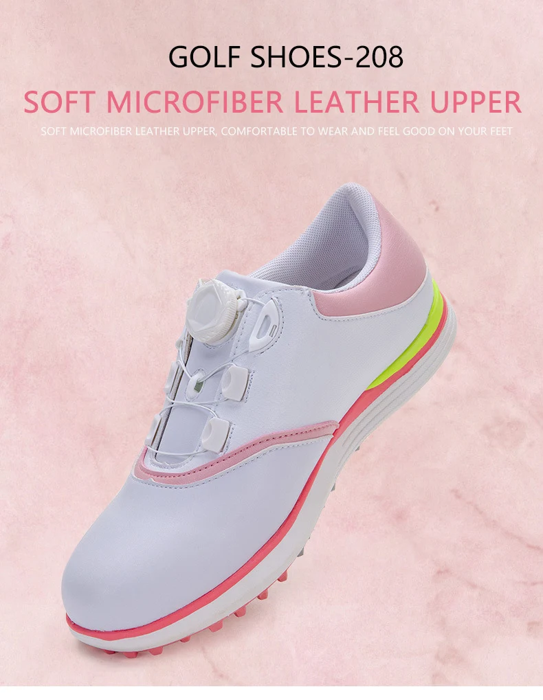 New golf shoes ladies waterproof shoes spin buckle laces spring and summer non-slip sports shoes