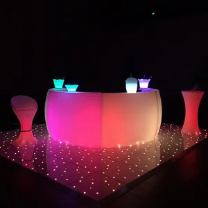 Colors Changing Led Bar Table Luminous Furniture Waterproof Modern Plastic Commercial Home Event Party Cocktail Table