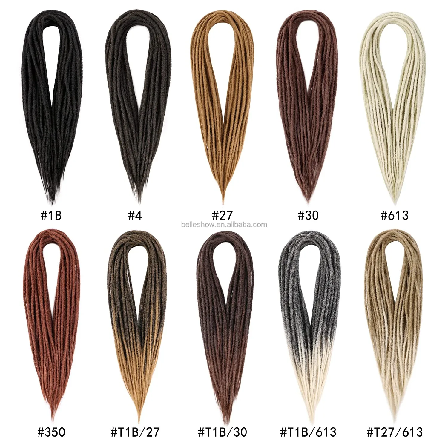 24inches Thin 0.6cm Dreads Handmade Crochet Hair Reggae Hair Hip-Hop ...