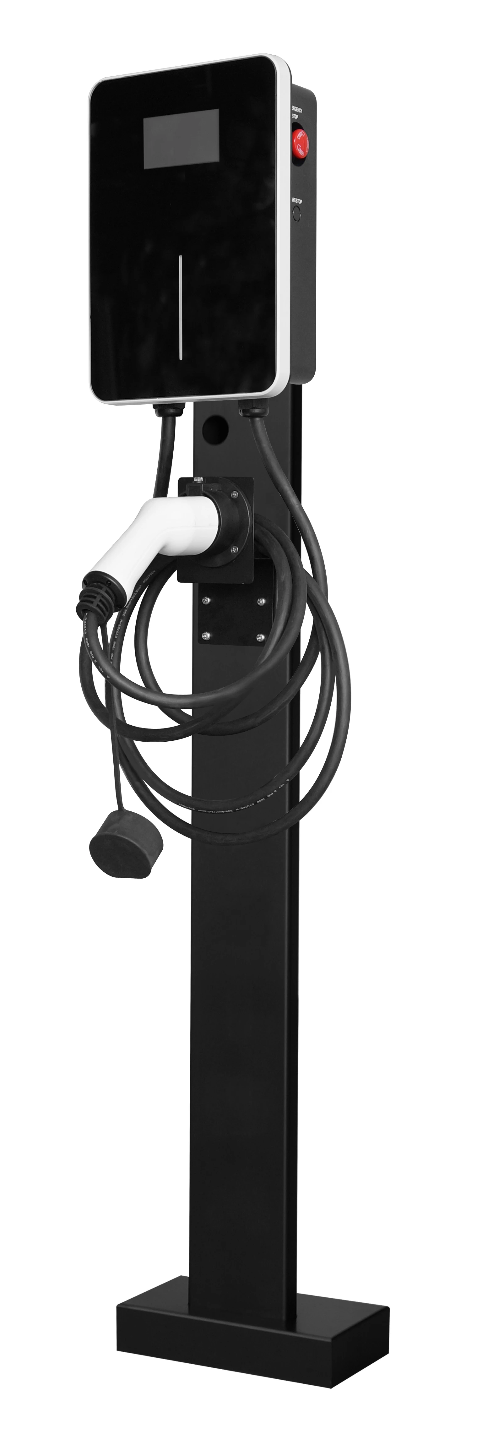 Aluminium Alloy Column EV Charger Stand New Floor-Mounted EV Charging ...