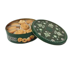 New Series 340g Green Round Jar Sweet Butter Cookies Gift Box OEM Customizable Factory Direct Sales