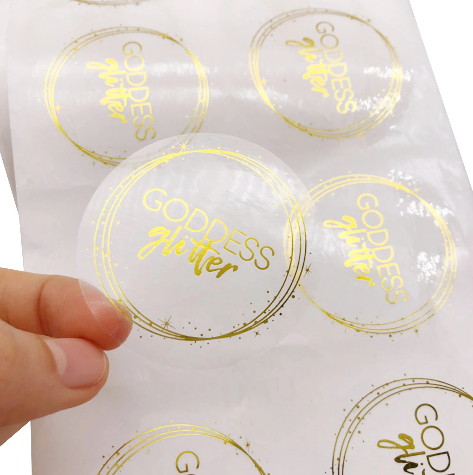 clear foil stickers custom transparent embossed